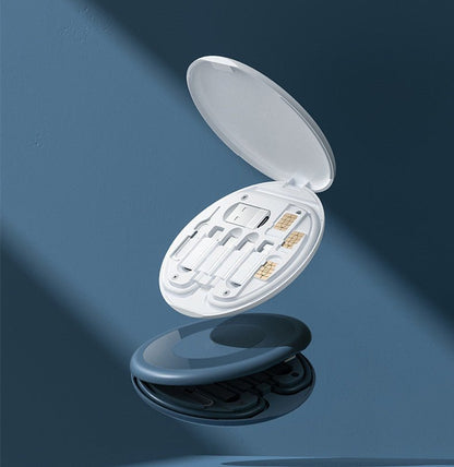 Multi-Port Fast Charger Cable with Storage – 60W Power in Your Pocket