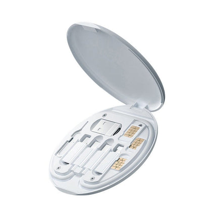 Multi-Port Fast Charger Cable with Storage – 60W Power in Your Pocket